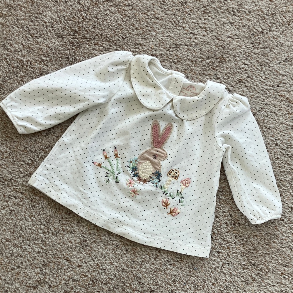 🌟 3 for $12 • NEXT Baby • bunny shirt